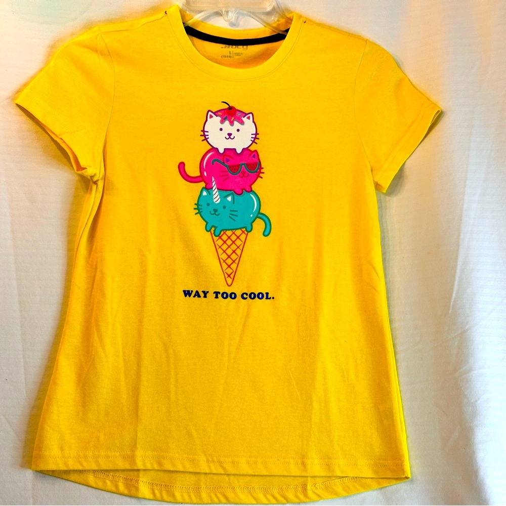 BGC GRILS NEON YELLOW T-SHIRT (Sz L)